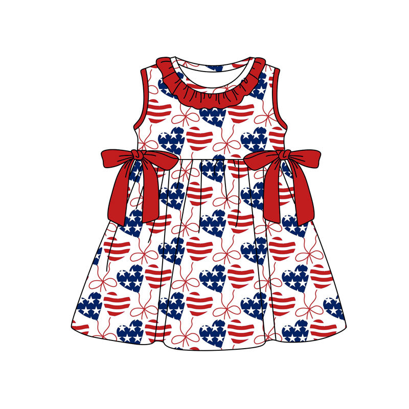 Pre-order no moq GSD3722 pre-order baby girl clothes bow sleeveless summer dress-26.1.24