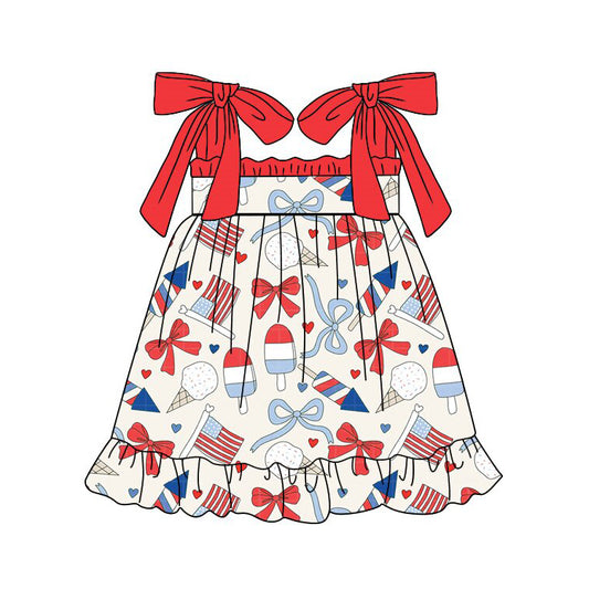 Pre-order no moq GSD3723 pre-order baby girl clothes bow suspender summer dress-26.1.24