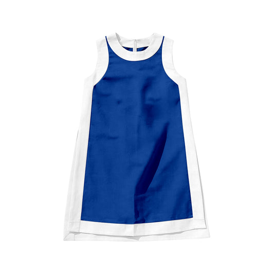 GSD3990 Preorder Baby Girl Hot Blue Sleeveless Yoga Active Shorts Knee Length Dress