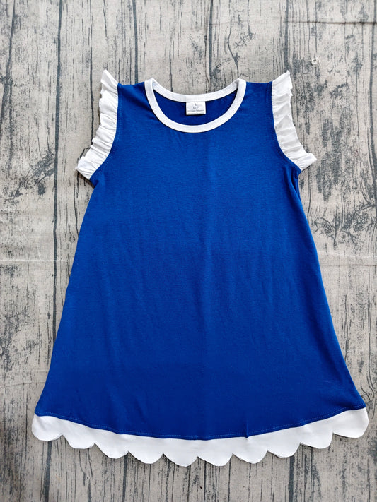 GSD4053 Preorder Sample Baby Girls Sleeveless Scallop Knee Length Dresses