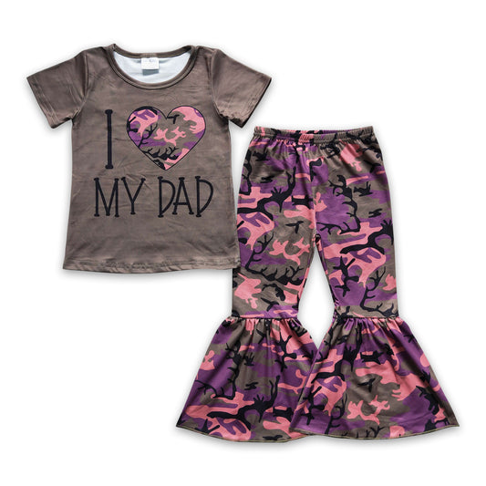 7.24 RTS NO MOQ(In Stock) GSPO0230 Kids Clothing Girls Short Sleeve Top And Long Pants Letter Print