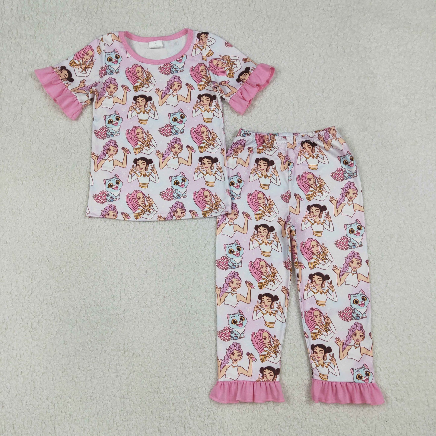12/18m-14/16t Sibling Baby Boys girls clothes summer cartoon kpop short sleeve pants Clothes Sets and dress