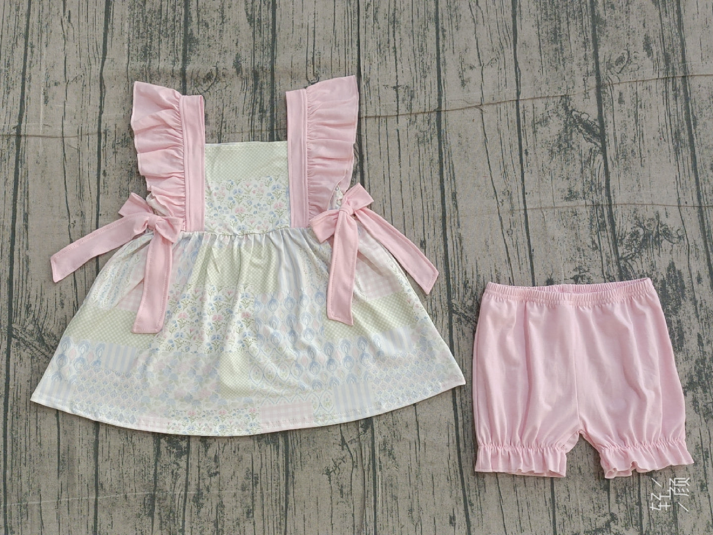 11.29 MOQ：5pcs GSSO2951 pre-order baby girl clothes floral print toddler girl summer outfit-26.1.12