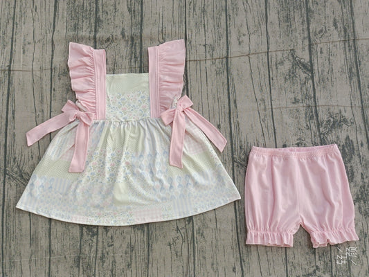 11.29 MOQ：5pcs GSSO2951 pre-order baby girl clothes floral print toddler girl summer outfit-26.1.12