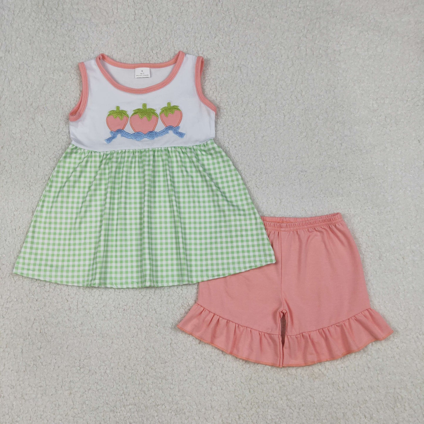 Sibling Baby girls clothes Embroidery bow short sleeve shorts sets and Rompers