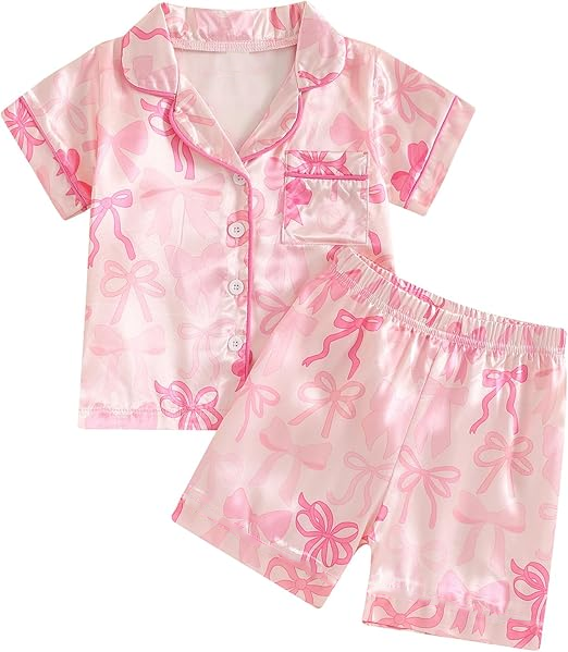 Pre-order no moq GSSO3140 pre-order baby girl clothes bow pink short sleeve shorts summer outfit-26.1.7