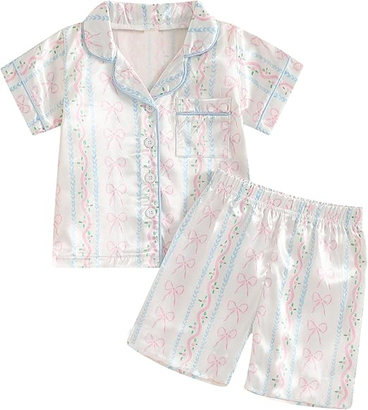 Pre-order no moq GSSO3142 pre-order baby girl clothes bow short sleeve shorts summer outfit-26.1.7