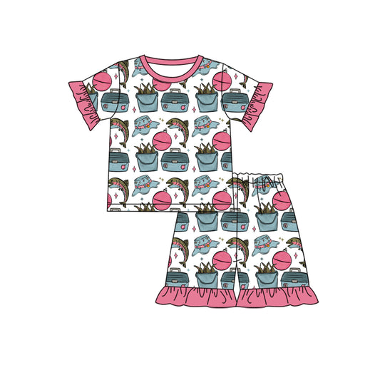 Pre-order no moq GSSO3158 pre-order baby girl clothes fishing short sleeve shorts summer outfit-26.1.8