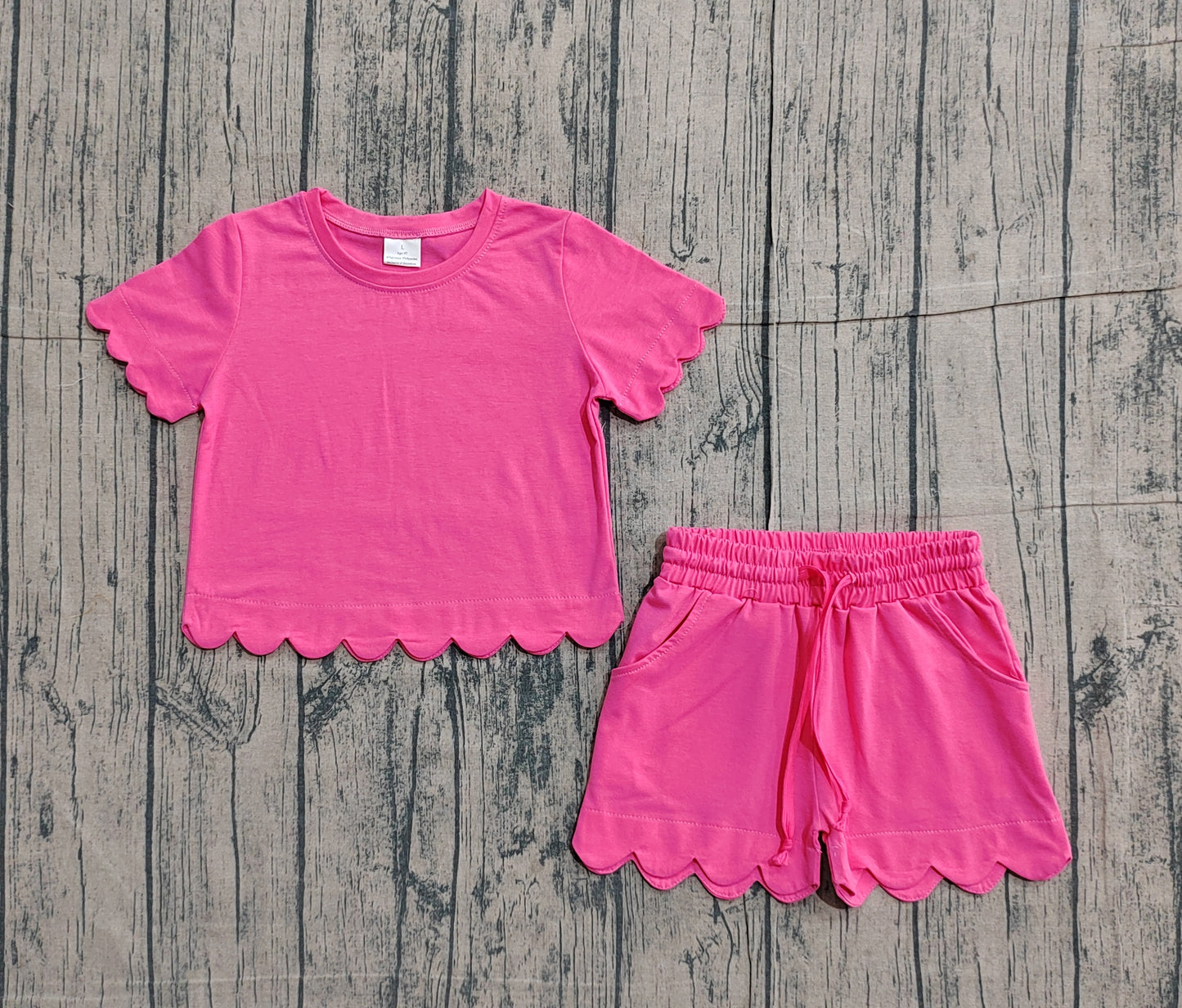 Pre-order no moq GSSO3176 pre-order baby girl clothes rose red short sleeve shorts summer outfit-26.1.22