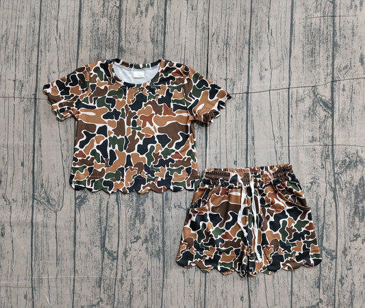 Pre-order no moq GSSO3228 pre-order baby girl clothes camouflage short sleeve shorts summer outfit-26.1.22