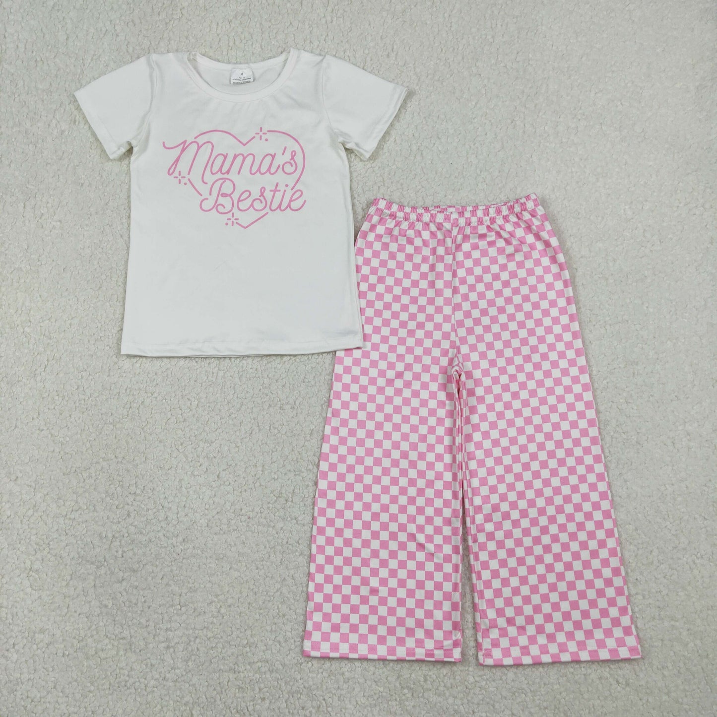 Sibling Baby Girls clothes short sleeve Top Flare Pants Clothes Sets