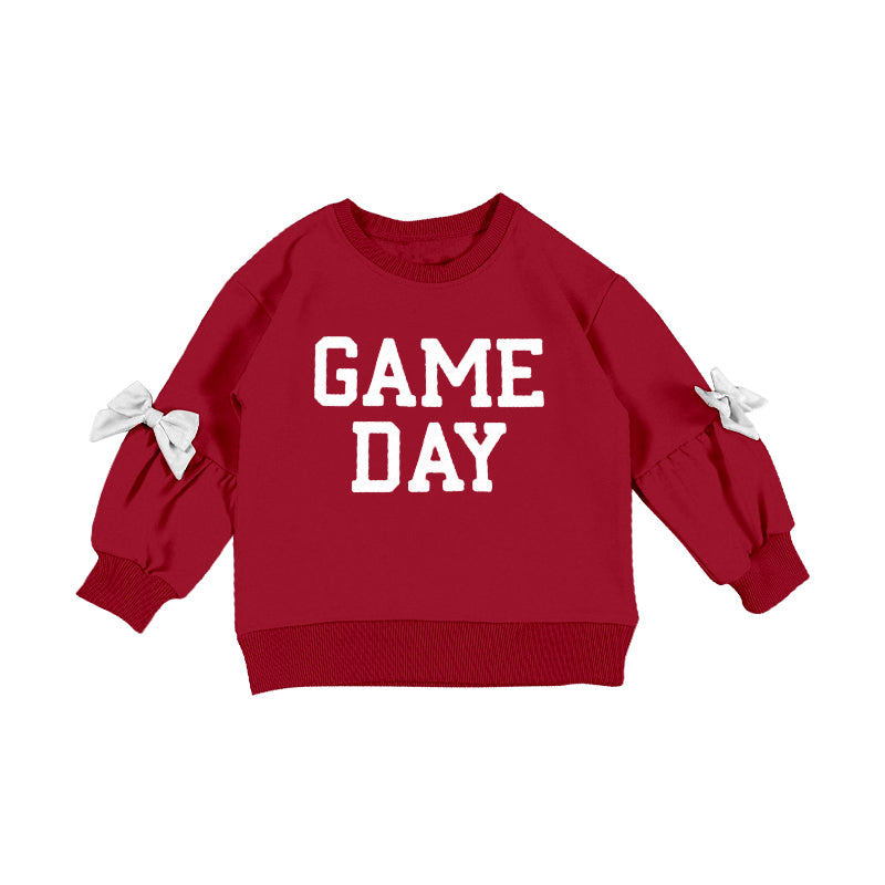Pre-order no moq GT1583 pre-order baby girl clothes summer GAME DAY long sleeve top-26.1.5