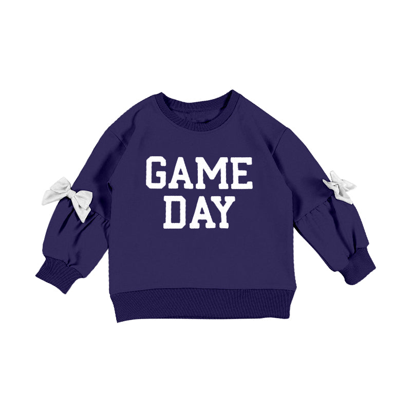 Pre-order no moq GT1587 pre-order baby girl clothes summer GAME DAY long sleeve top-26.1.5
