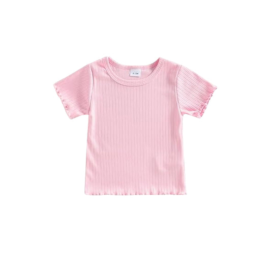 GT1606 Preorder Baby Girl Pink Short Sleeve T-shirts Top