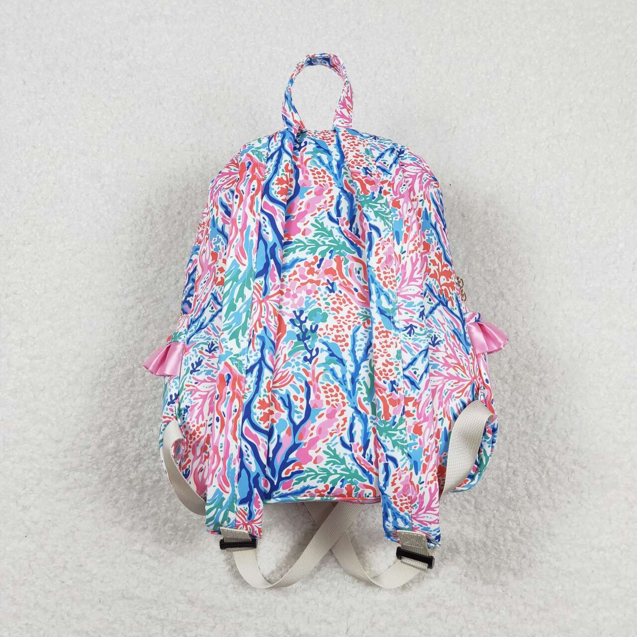 BA0185 Seagrass rose lace backpack