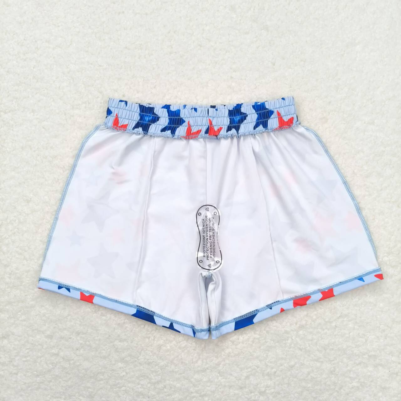 S0231 4th of July Star blue swim trunks