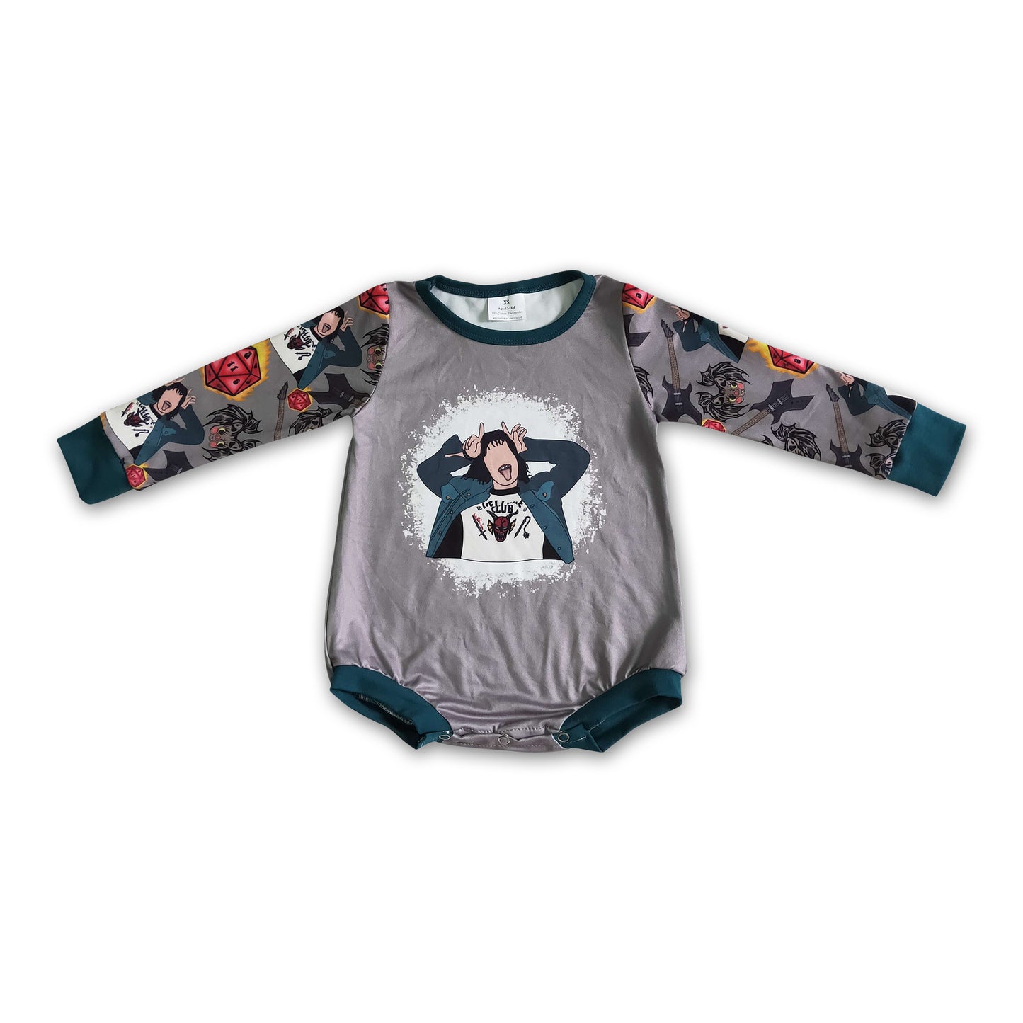 11.17 RTS NO MOQ（In Stock) LR0130 baby clothing cartoon print long sleeve bodysuit milk silk baby romper