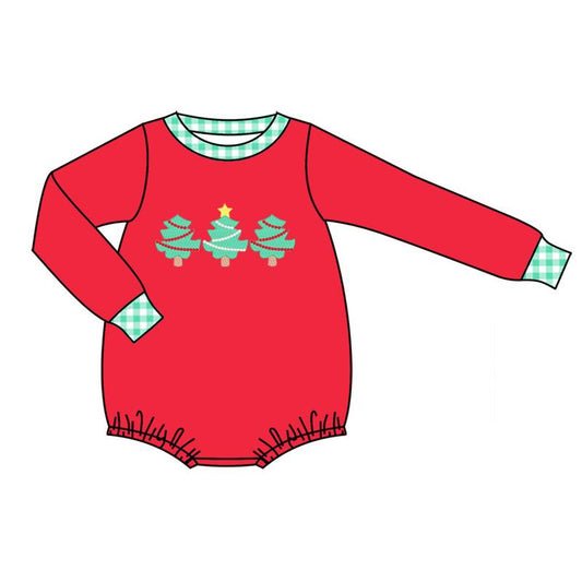 LR1162  Christmas tree crawl boy suit （6-8weeks）