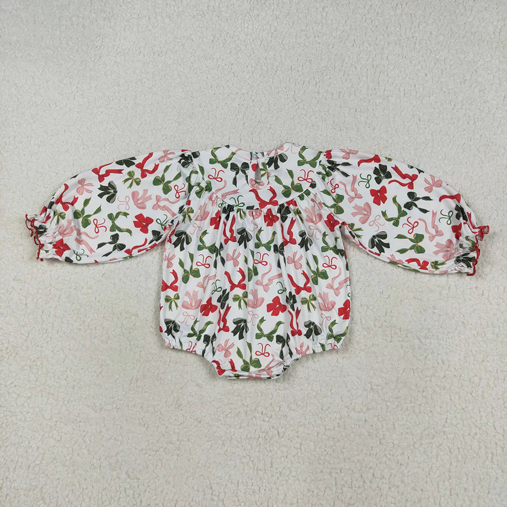 Sibling Baby Kids Girls Smocked Embroidery Merry Christmas Rompers Dresses