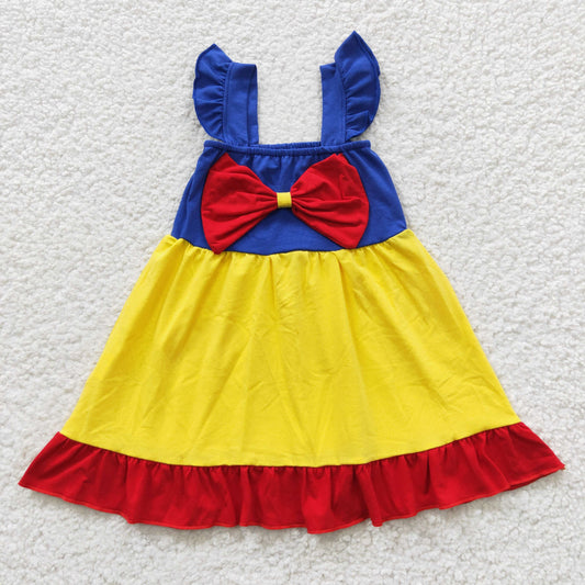 GSD0343 Disney Snow White Bow Knot Flying Sleeve Dress