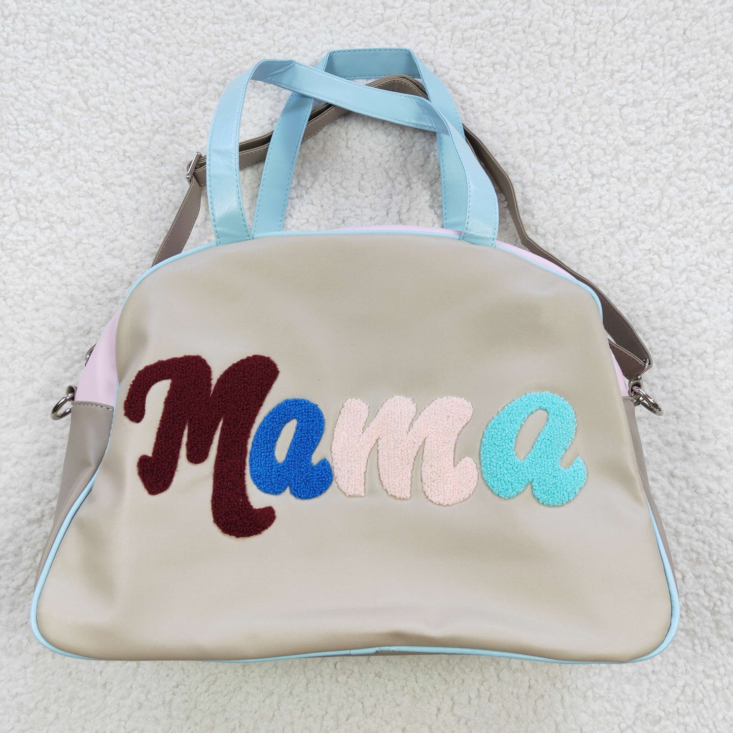 BA0065 Mama Embroidery blue bag blue