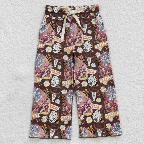 P0142 stone alphabet cow flower trousers pants