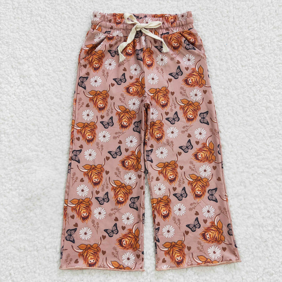 P0144 Alpine Cow Butterfly Love Flower trousers