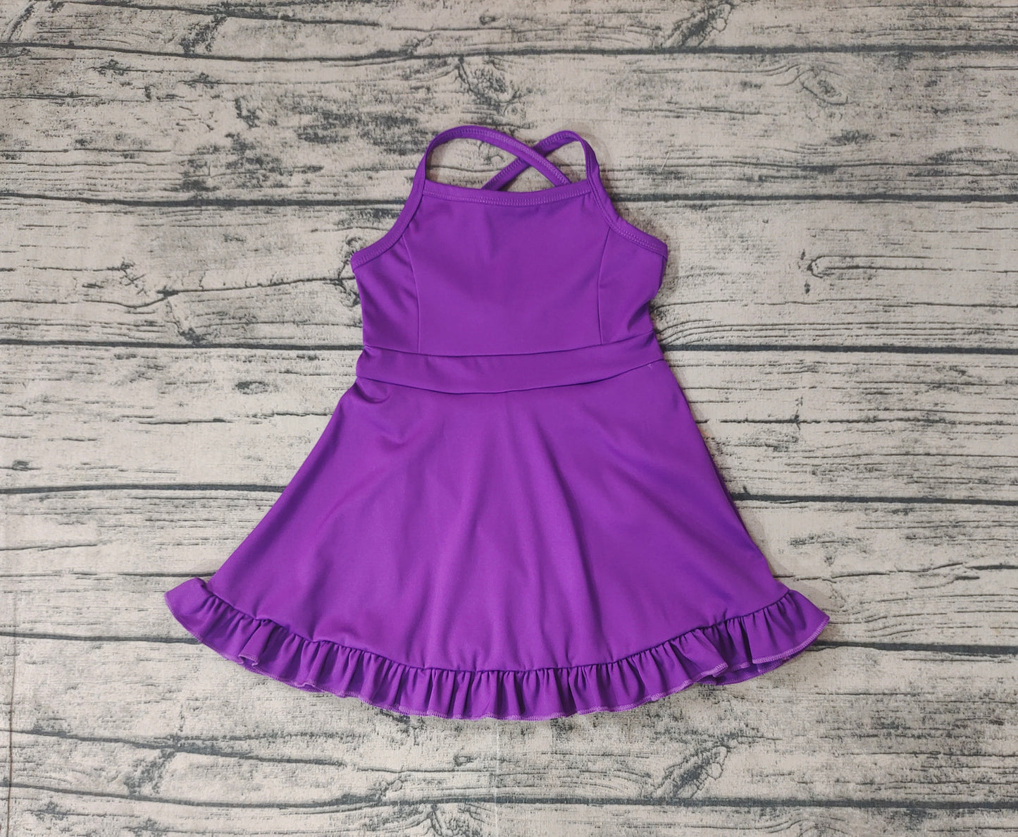 S0454  Purple  swimsuit for girls （3-4weeks）