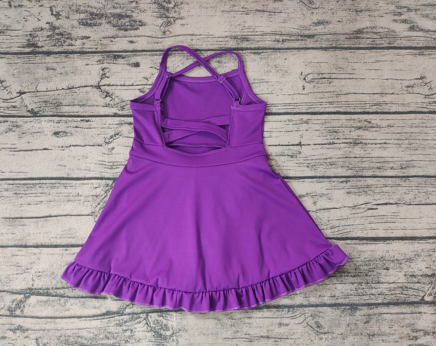 S0454  Purple  swimsuit for girls （3-4weeks）