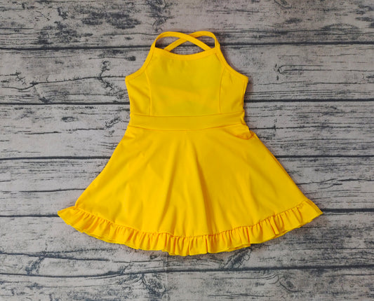 S0455  Yellow  swimsuit for girls (3-4weeks)