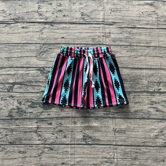 S0548 Preorder Sample Baby Boy Aztec Stripe Swimming Trunks Summer Shorts