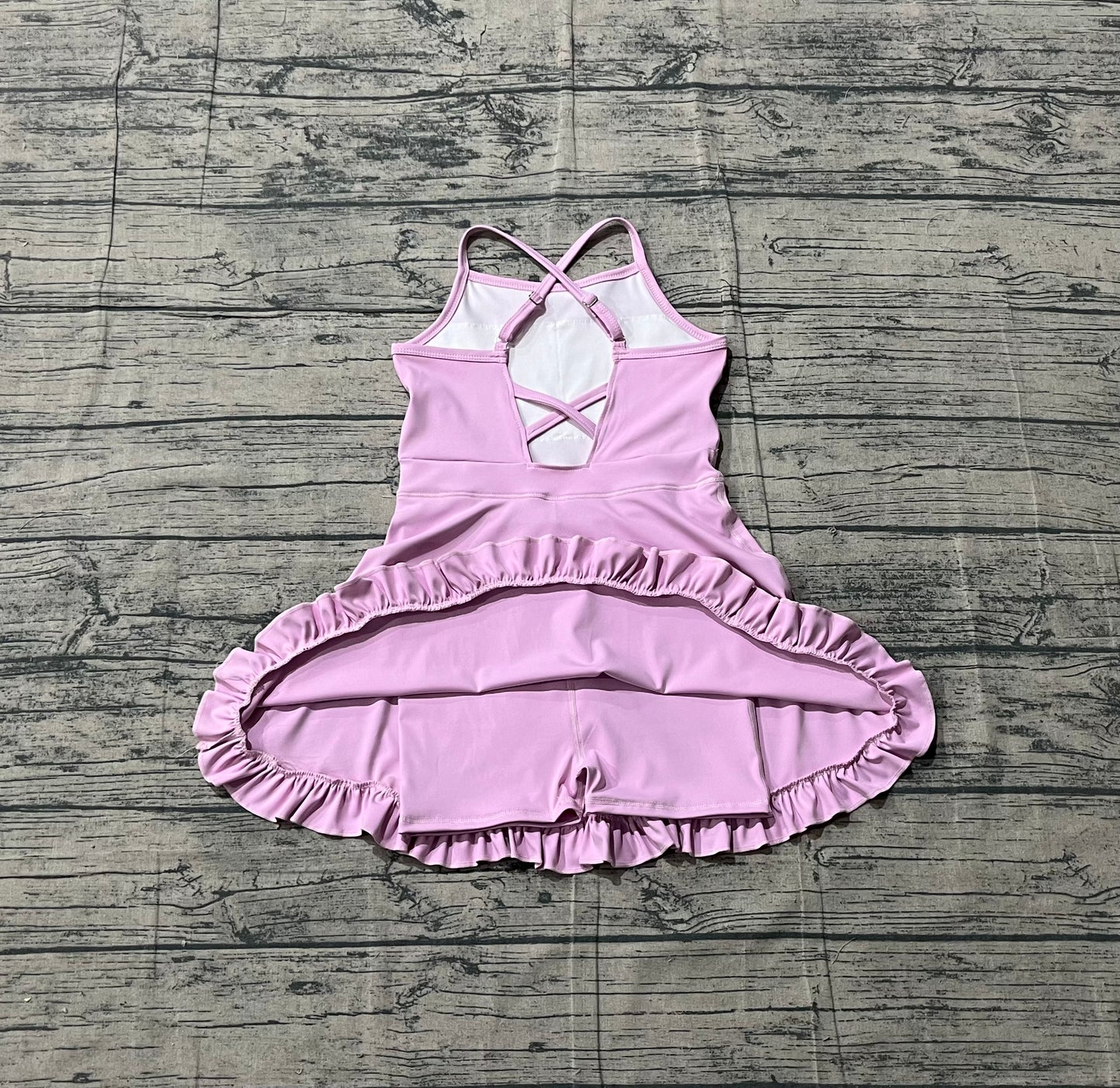 Pre-order no moq S0712 pre-order baby girl clothes summer yoga purple sleeveless swimsuit-26.1.15