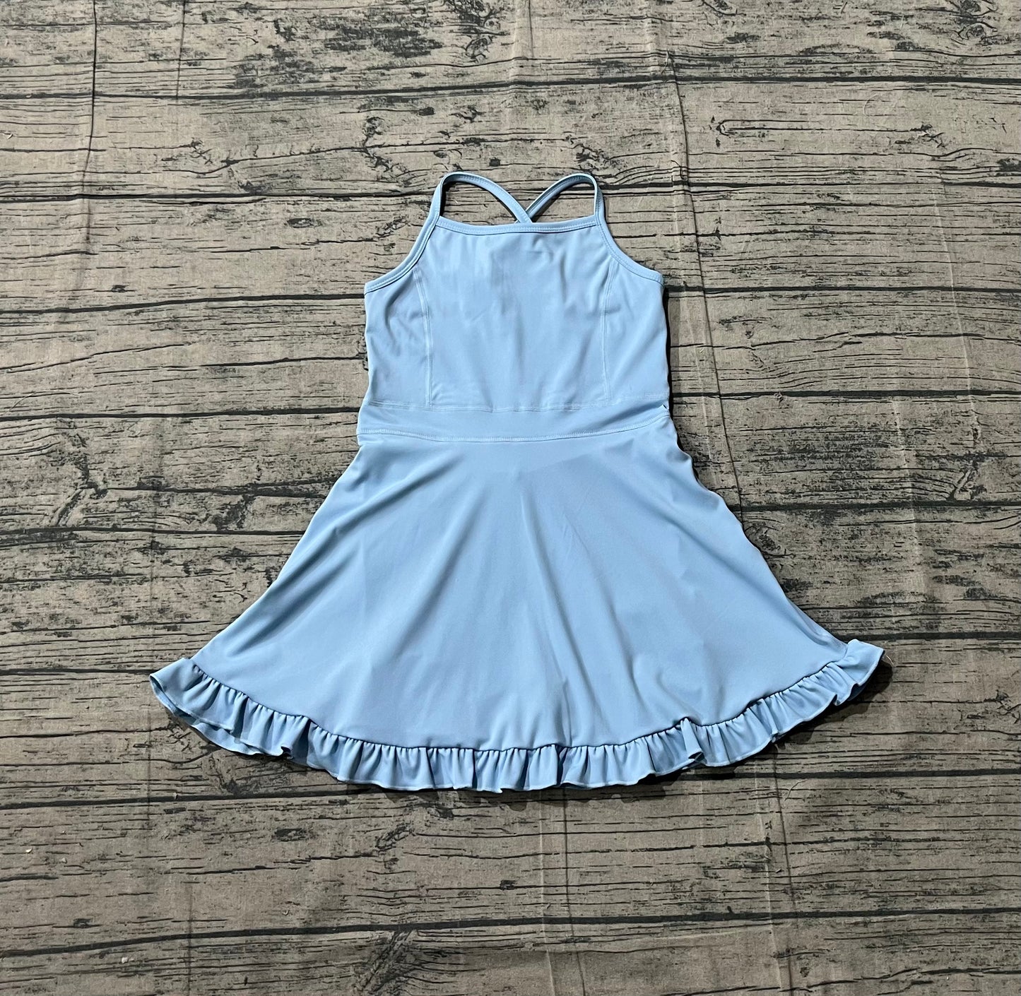Pre-order no moq S0713 pre-order baby girl clothes summer yoga blue sleeveless swimsuit-26.1.15