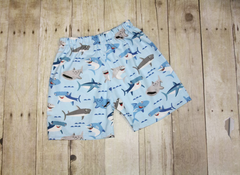 Pre-order no moq S0714 baby boy clothes shark print boy summer swim trunks-26.1.7
