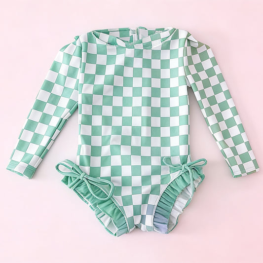 Pre-order no moq S0718 pre-order baby girl clothes summer long sleeve swimsuit-26.1.7