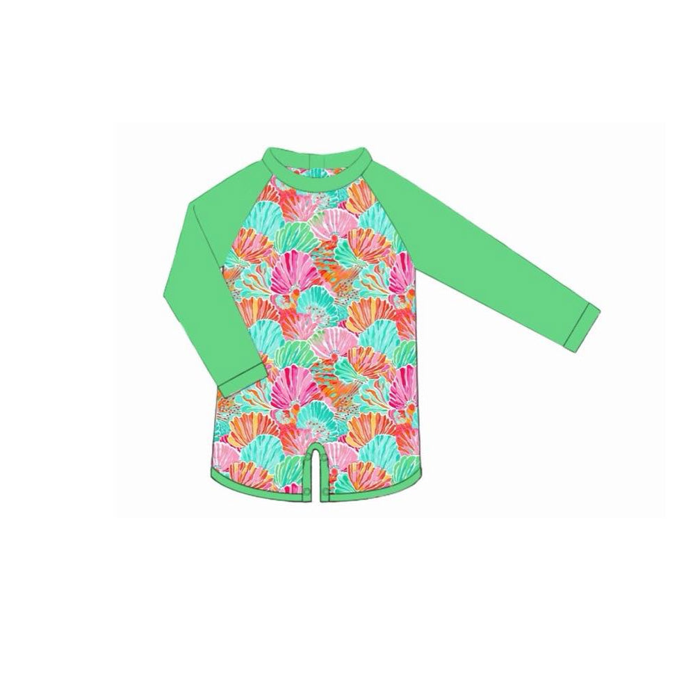 Pre-order no moq S0720 pre-order baby girl clothes summer long sleeve swimsuit-26.1.10