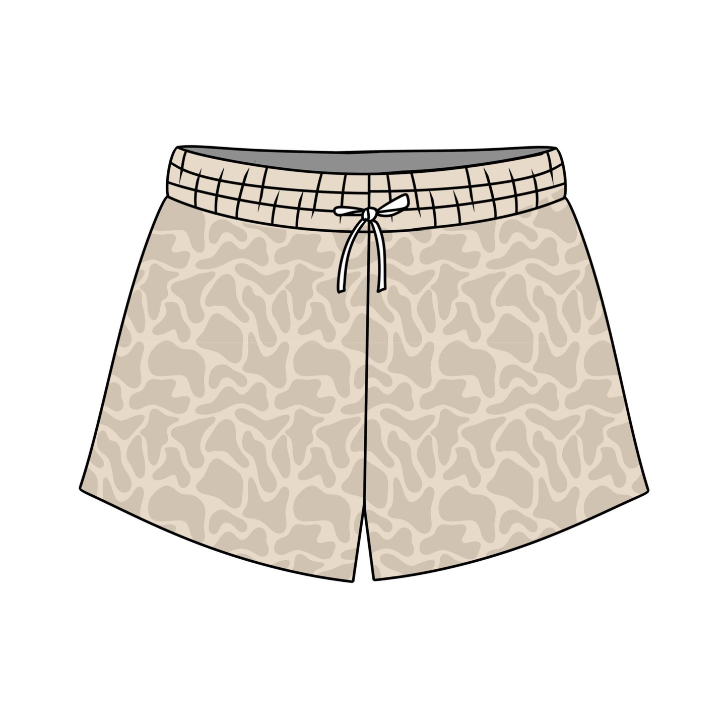 S0770 Preorder Baby Boy Khaki Leopard Swimming Trunks Bottom