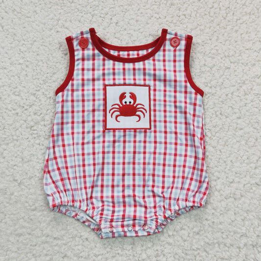SR0157 Baby Boys Summer Crab rompers
