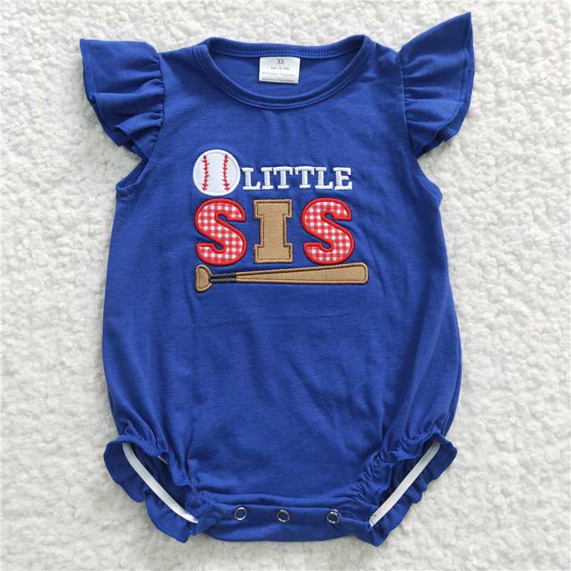 Sibling Sister Brother Girls Boys Baseball Summer Outfits Suits Baby Romper