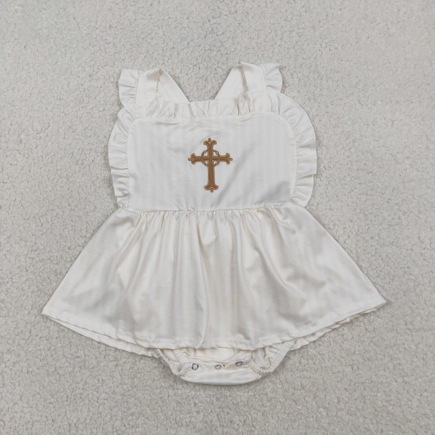 Sibling Baby girl clothes Embroidery easter short sleeve dress and Rompers