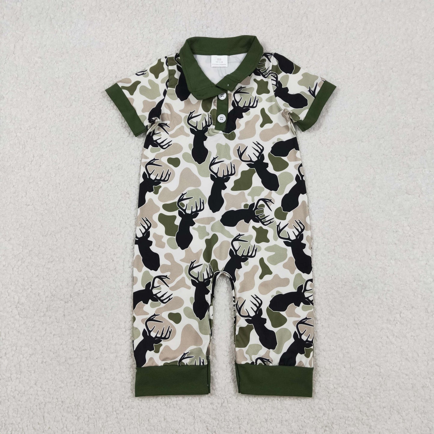 Sibling Baby boy clothes duck camouflage short sleeve Rompers