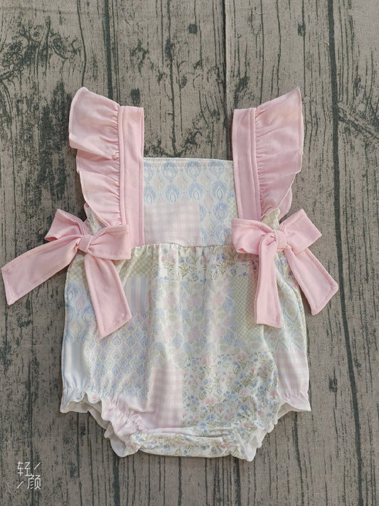 SR3675 pre-order baby girl clothes rabbit print toddler girl floral summer bubble-26.1.12