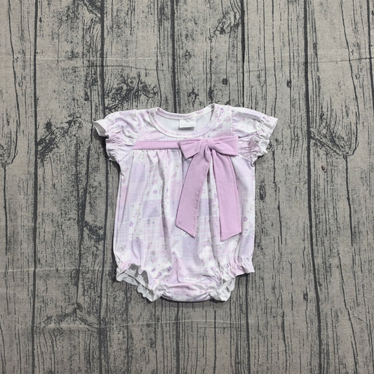 12.25 MOQ:5pcs SR3730 pre-order baby girl clothes purple floral girl summer bubble-26.1.10