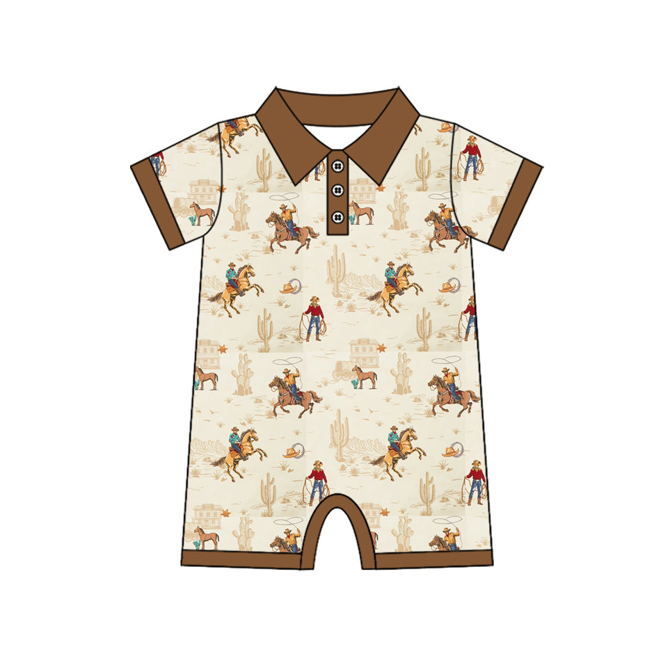 Pre-order no moq SR3883 pre-order baby boy clothes summer riding horse short sleeve bubble-25.12.30