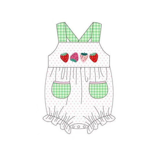 Pre-order no moq SR3899 pre-order baby girl clothes strawberry vest bubble-26.1.1