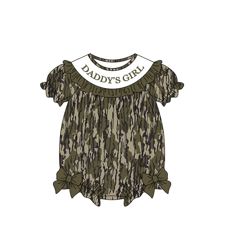 Pre-order no moq SR3913 pre-order baby girl clothes summer DADDY camouflage short sleeve bubble-26.1.1