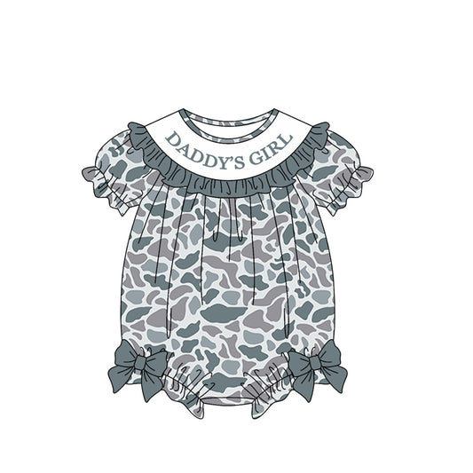 Pre-order no moq SR3914 pre-order baby girl clothes summer DADDY camouflage short sleeve bubble-26.1.1