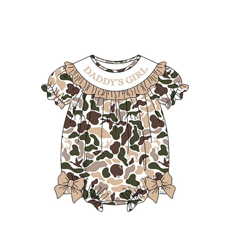 Pre-order no moq SR3917 pre-order baby girl clothes summer DADDY camouflage short sleeve bubble-26.1.1