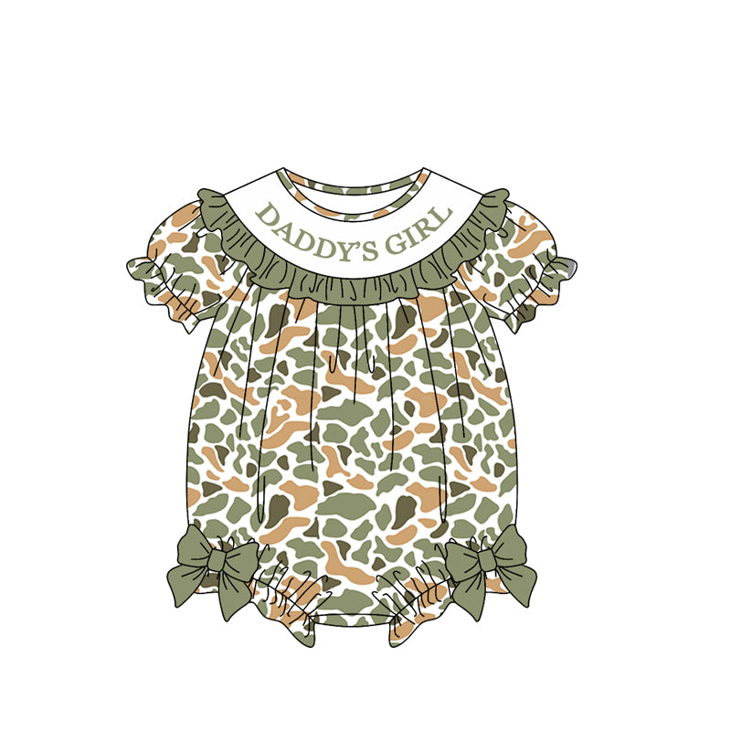 Pre-order no moq SR3918 pre-order baby girl clothes summer DADDY camouflage short sleeve bubble-26.1.1