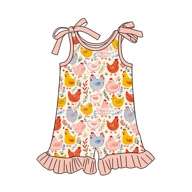 Pre-order no moq SR3930 pre-order baby girl clothes hen floral vest bubble-26.1.2